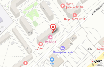 ДЕНС на Оломоуцкой улице на карте