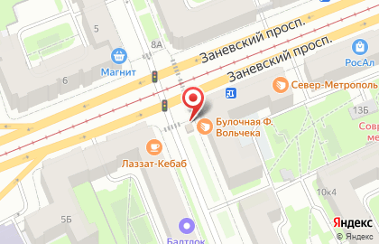 Магазин овощей и фруктов в Красногвардейском районе на карте