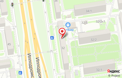 Фирма АкваСети на Ипподромской улице на карте