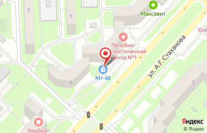 Универсальный магазин Мт-48 в Октябрьском районе на карте