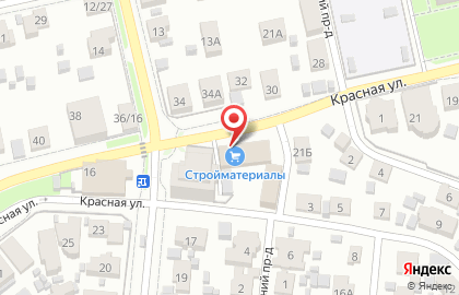 Магазин Строительные материалы на Красной улице на карте