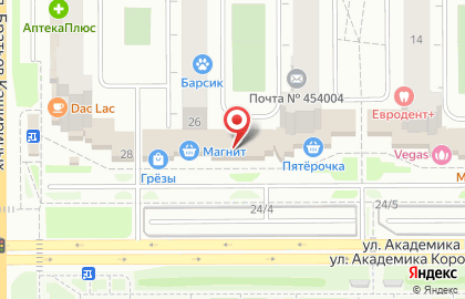 Сеть супермаркетов Пятерочка на улице Академика Королёва на карте