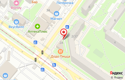 Пиццерия Додо Пицца на улице Петра Алексеева на карте