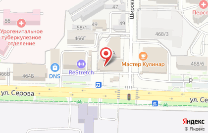 Магазин Строитель на улице Серова на карте