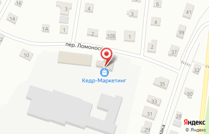 Производственная фирма Кедр-Маркетинг на улице Ломоносова на карте