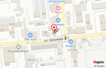 Продовольственный магазин в Астрахани на карте