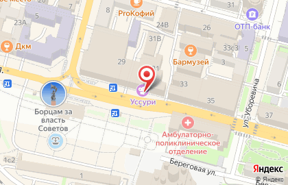 Банкомат ПримСоцБанк на Светланской улице на карте