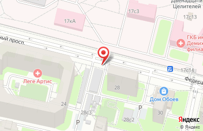 Автостоянка Мгса на Федеративном проспекте на карте