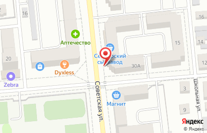 Турагентство Велл на Советской улице на карте
