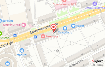Фирменный магазин Великолукский Мясокомбинат в Тракторозаводском районе на карте