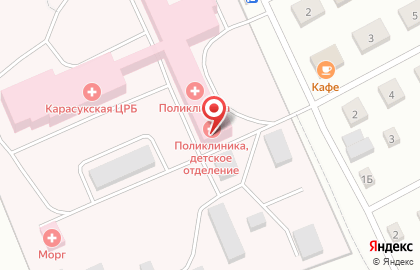 Детское отделение Поликлиника, Карасукская центральная районная больница на карте