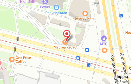 Ресторан быстрого питания Мастер Кебаб на проспекте Испытателей на карте