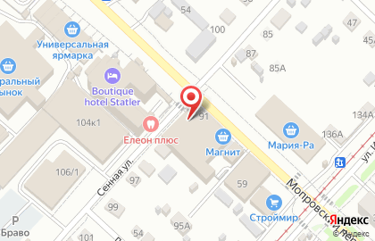 Магазин строительно-отделочных материалов на Сенной улице на карте