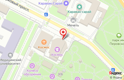 Ресторанный комплекс Космос на Парковом проспекте на карте