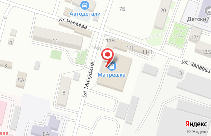 ТЦ Матрешка на улице Мичурина на карте