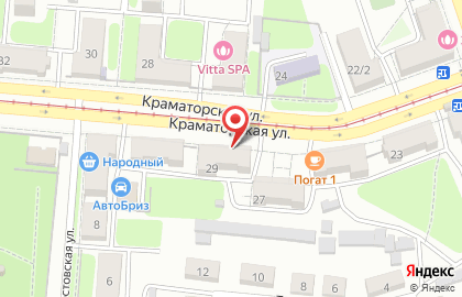 Магазин сантехники Магус на Краматорской улице на карте