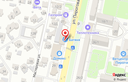 Магазин Еврострой на улице Пирогова на карте