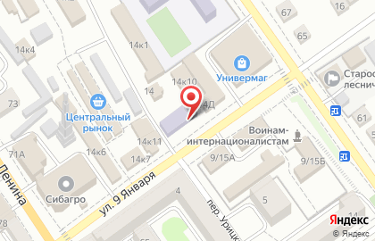Воронежский экономико-правовой институт на улице 9 Января на карте