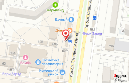 Киоск по продаже фруктов и овощей в Автозаводском районе на карте