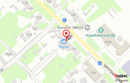 Продуктовый магазин Лесок на Центральной улице на карте