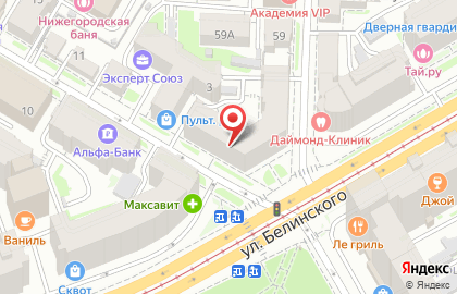 Банкомат АКБ САРОВБИЗНЕСБАНК в Нижегородском районе на карте