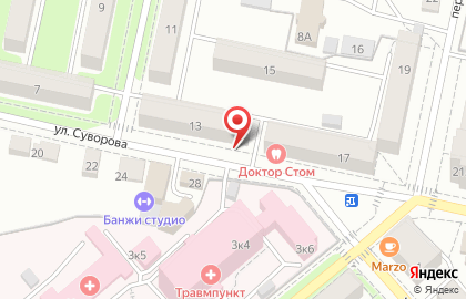 Магазин медицинских товаров Здоровье на улице Суворова на карте