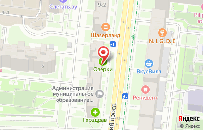 Аптека Озерки в Санкт-Петербурге на карте