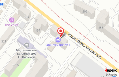 Общежитие СамГУПС на Ново-Вокзальной улице на карте