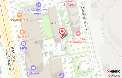 Торгово-монтажная компания Антенна96 в Ленинском районе на карте