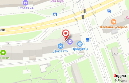 Центр автоуслуг Докавто на проспекте Ветеранов на карте