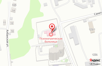 Краевая клиническая психиатрическая больница в Железнодорожном районе на карте