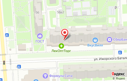 Аптека ЛекОптТорг в Санкт-Петербурге на карте