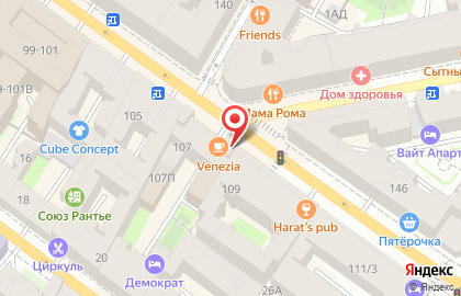 Кондитерский магазин фабрики им. Крупской в Санкт-Петербурге на карте