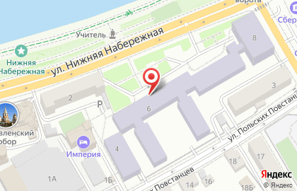 Педагогический институт Иркутский Государственный Университет на Нижней Набережной улице на карте