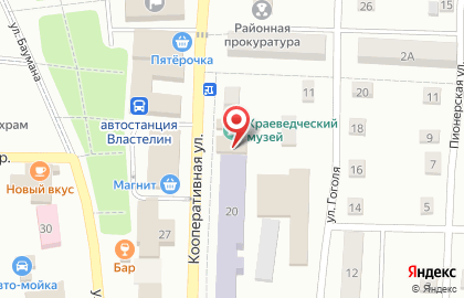 Супермаркет МегаФон на Кооперативной улице на карте