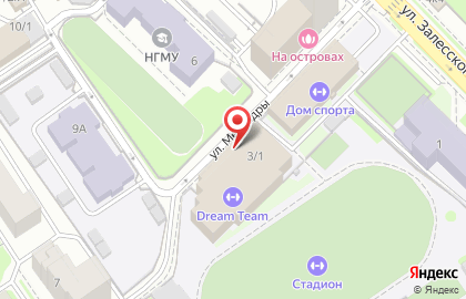 СГУПС Учебный спортивно-оздоровительный комплекс в Заельцовском районе на карте