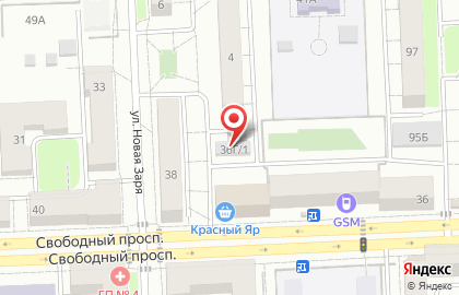 Шиномонтажная мастерская в Железнодорожном районе на карте