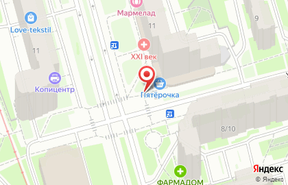 Киоск по продаже печатной продукции Новая пресса в Приморском районе на карте