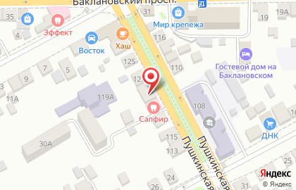 Стоматология Сапфир на Пушкинской улице на карте