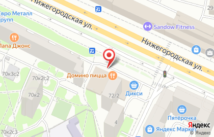 Универсам Fix Price на Нижегородской улице на карте