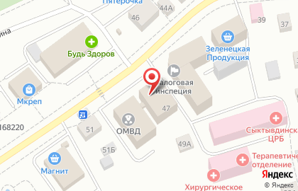 Сыктывдинский районный суд Республики Коми на карте
