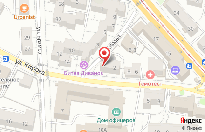 Банкомат КБ Юниаструм Банк, филиал в г. Калининграде в Центральном районе на карте