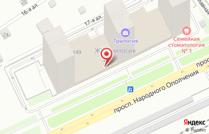 Страховая компания Ингосстрах на проспекте Народного Ополчения на карте