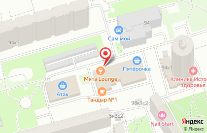 Кальян-бар Мята Lounge в Северном Орехово-Борисово на карте