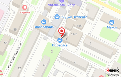 Автосервис FIT SERVICE на ​Некрасовском переулке на карте