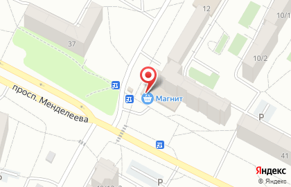 Супермаркет Магнит на ​проспекте Менделеева на карте