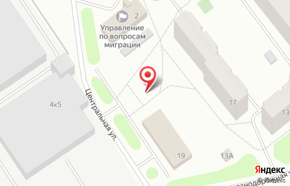 Киоск по продаже выпечки Мельница на Центральной улице на карте