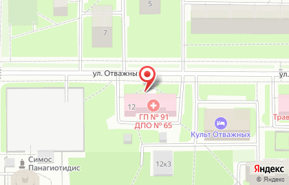 Городская поликлиника №91 в Красносельском районе на карте