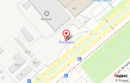 Технический центр Роснефть на улице Астахова на карте