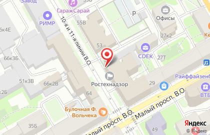 Управление ФСБ России по г. Санкт-Петербургу и Ленинградской области Отдел в Василеостровском районе на карте